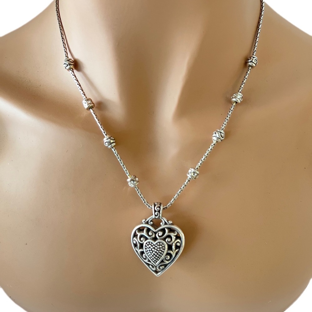 Brighton Reno Heart Necklace From The Reno Heart Collection. Reversible